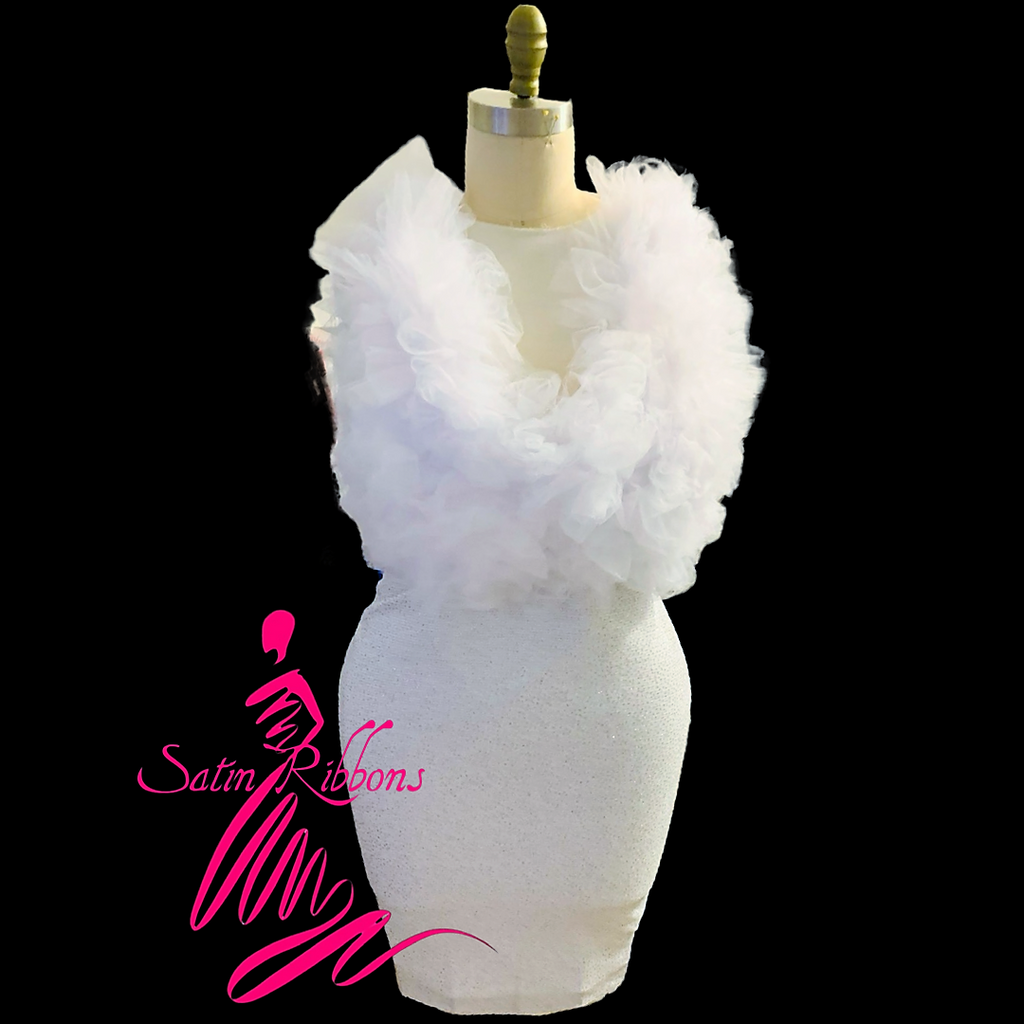 Designer Tulle Puffed V Neck Sleeveless Top Silver Glitter Fitted Dress